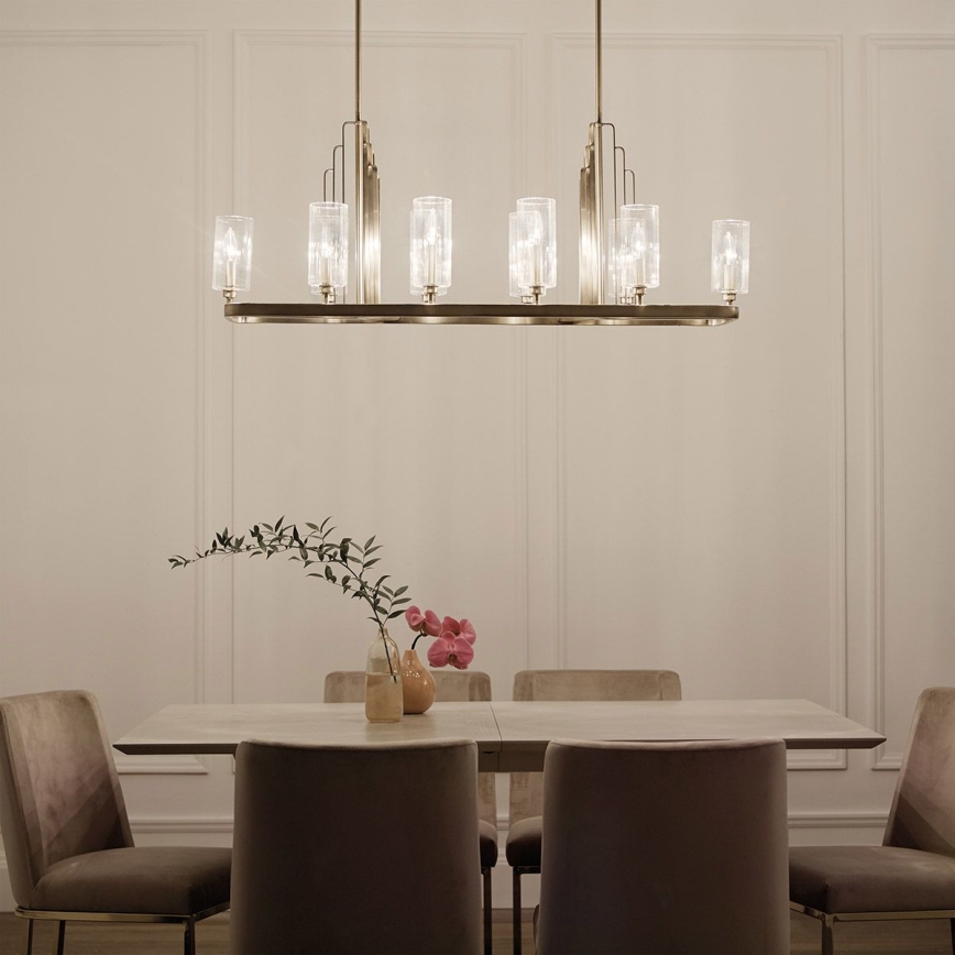 Quintiesse - Lampadario su asta KIMROSE 10xE14/40W/230V oro
