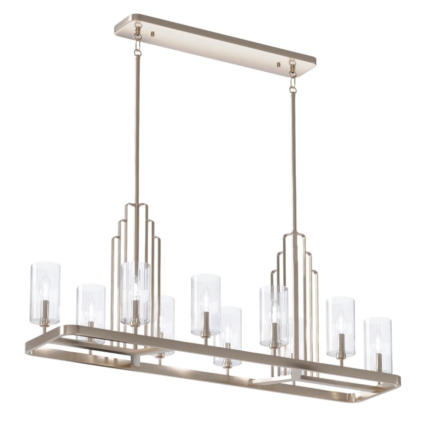 Quintiesse - Lampadario a stelo KIMROSE 10xE14/40W/230V cromo lucido
