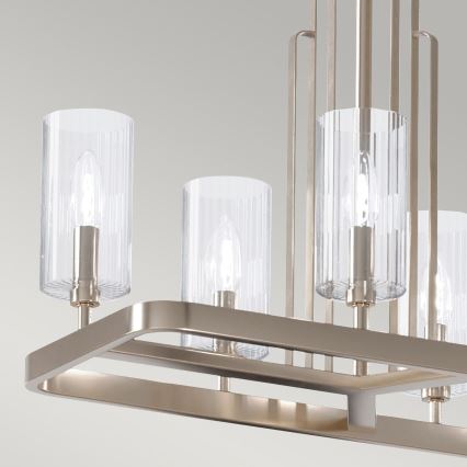 Quintiesse - Lampadario a stelo KIMROSE 10xE14/40W/230V cromo lucido