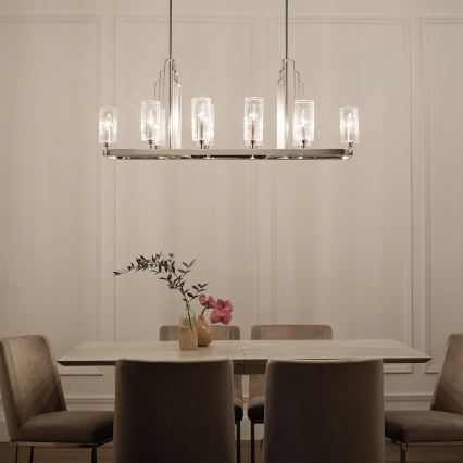 Quintiesse - Lampadario a stelo KIMROSE 10xE14/40W/230V cromo lucido