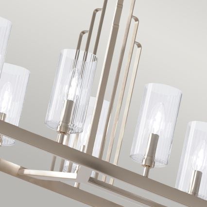 Quintiesse - Lustre sur tige KIMROSE 10xE14/40W/230V chrome brillant