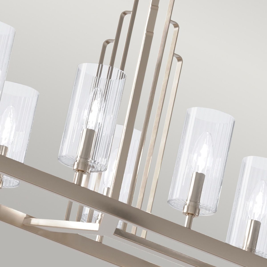 Quintiesse - Lustre sur tige KIMROSE 10xE14/40W/230V chrome brillant