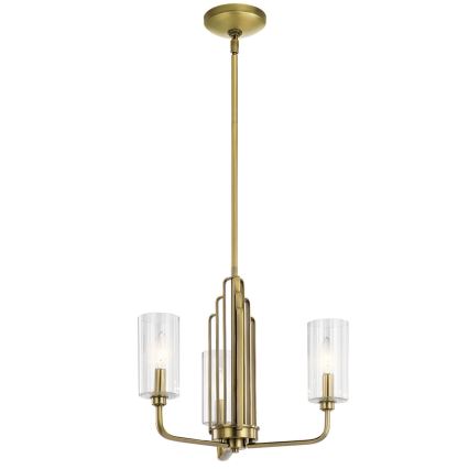Quintiesse - Lampadario a stelo KIMROSE 3xE14/40W/230V Ø 45,9 cm dorato