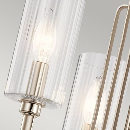 Quintiesse - Lampadario su asta KIMROSE 3xE14/40W/230V Ø 45,9 cm cromo lucido