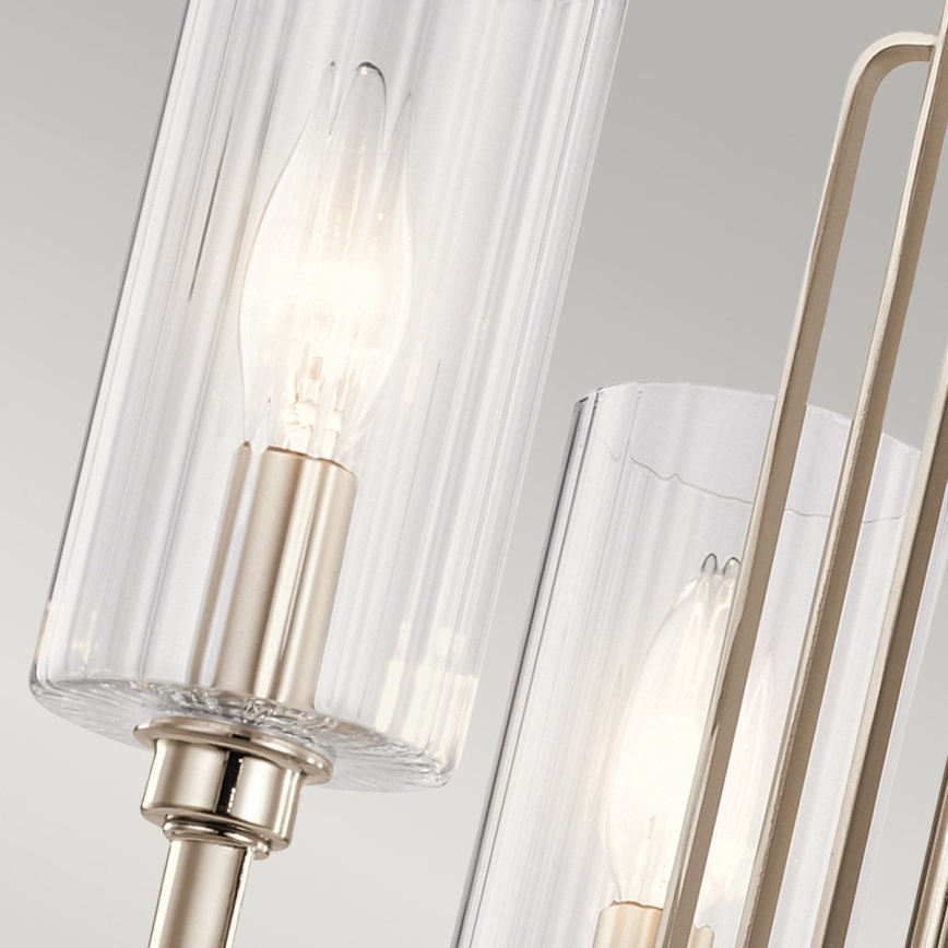 Quintiesse - Lampadario su asta KIMROSE 3xE14/40W/230V Ø 45,9 cm cromo lucido