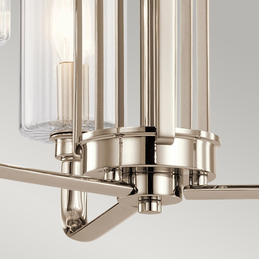 Quintiesse - Lampadario su asta KIMROSE 3xE14/40W/230V Ø 45,9 cm cromo lucido