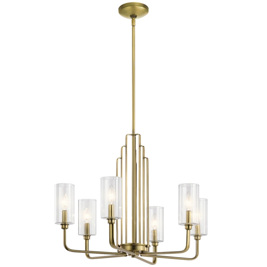 Quintiesse - Lampadario a stelo KIMROSE 6xE14/40W/230V Ø 68,6 cm oro