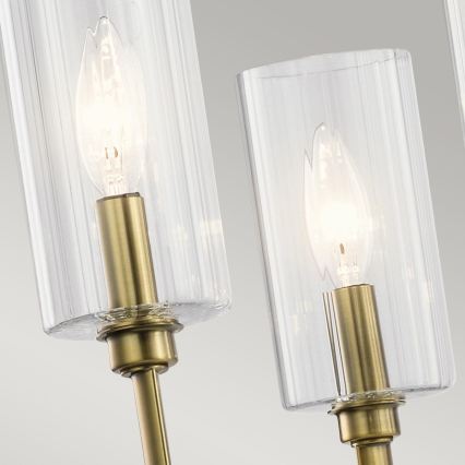 Quintiesse - Kronleuchter an Stange KIMROSE, 6×E14, max. 40 W, 230 V, Ø 68,6 cm, gold