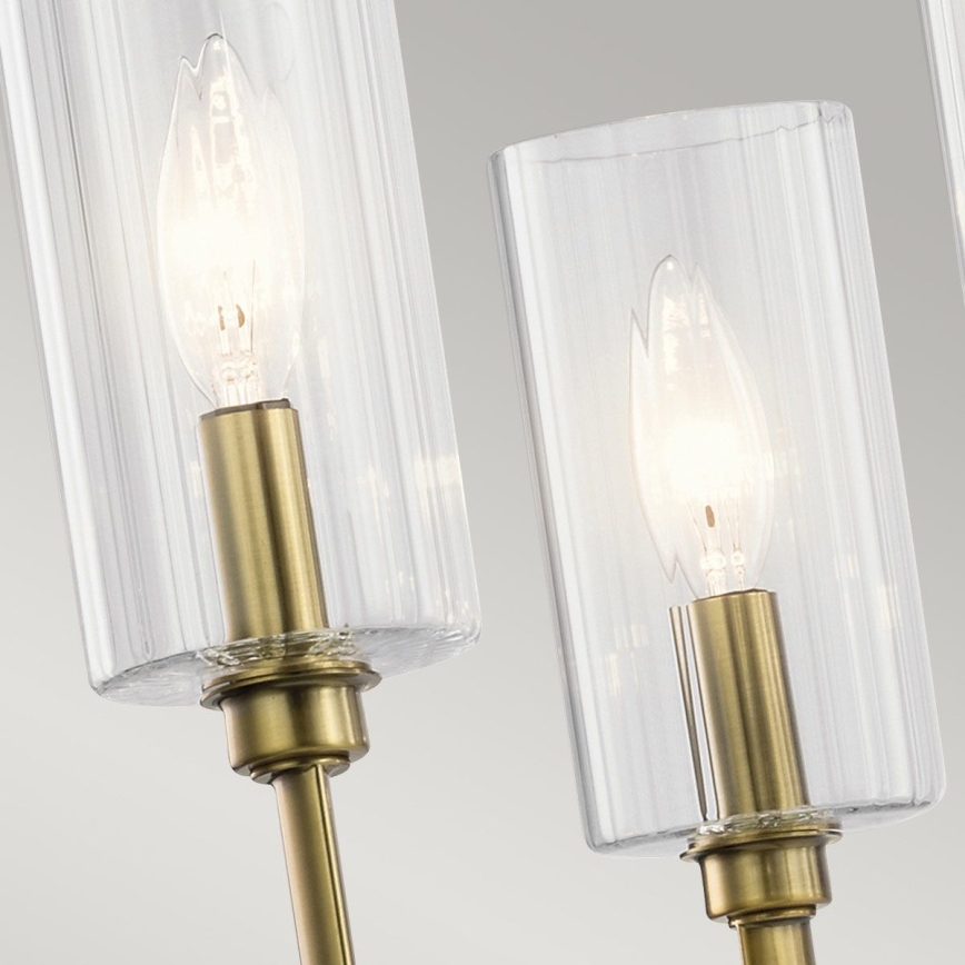 Quintiesse - Kronleuchter an Stange KIMROSE, 6×E14, max. 40 W, 230 V, Ø 68,6 cm, gold