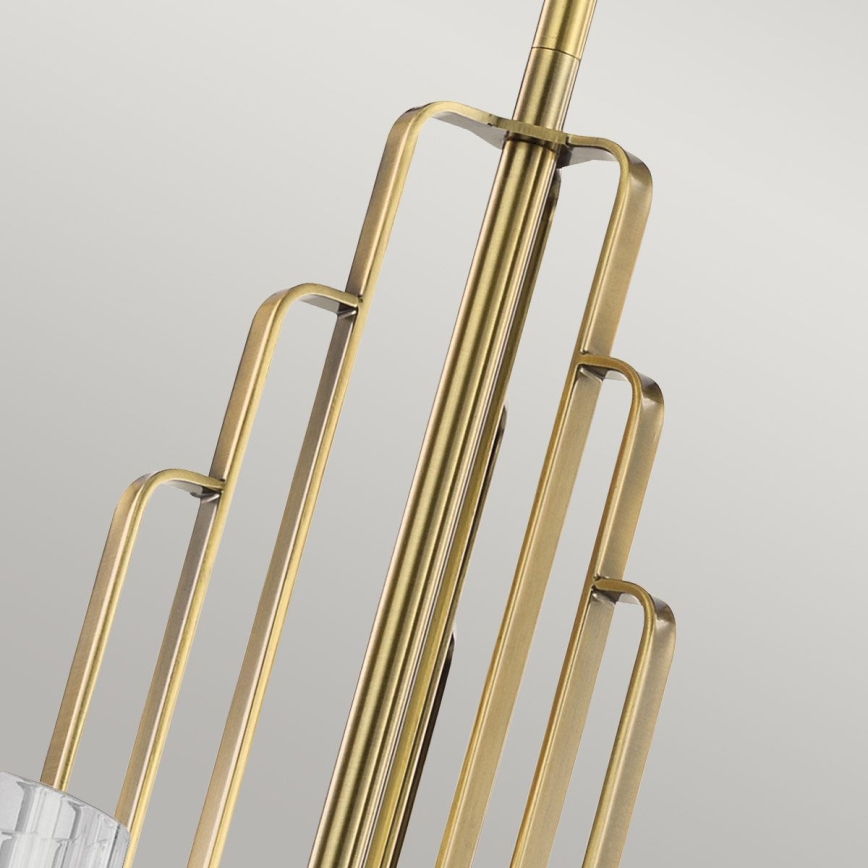 Quintiesse - Kronleuchter an Stange KIMROSE, 6×E14, max. 40 W, 230 V, Ø 68,6 cm, gold
