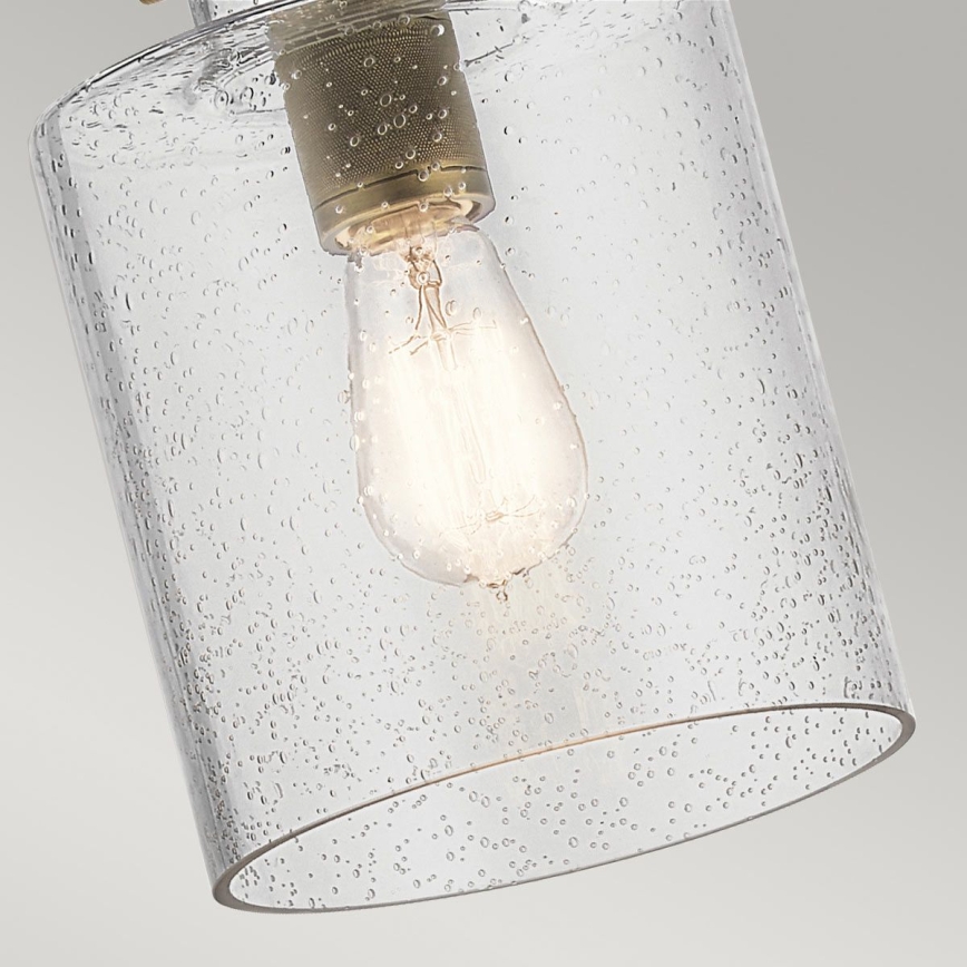 Quintiesse - Lampada a sospensione su asta KITNER 1xE27/60W/230V Ø 18 cm oro/nero