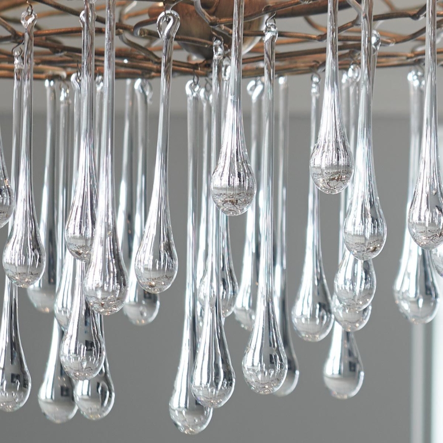 Quintiesse - Lampadario a cavo LAGUNA 6xE14/40W/230V diam. 91,4 cm dorato