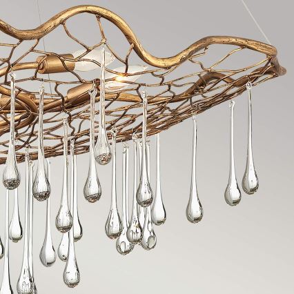 Quintiesse - Lustre sur câble LAGUNA 6xE14/40W/230V Ø 91,4 cm doré