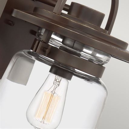 Quintiesse - Außenwandleuchte LASALLE M 1xE27/60W/230V IP44, bronzefarben