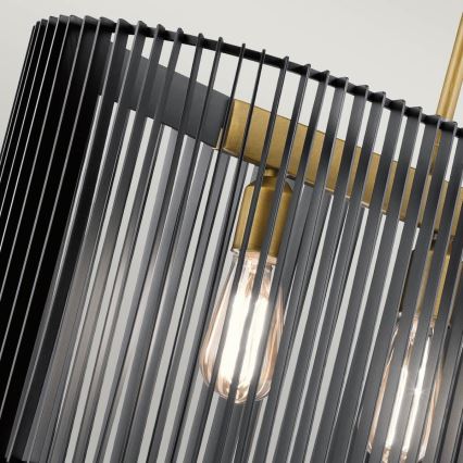 Quintiesse - Lampadario a stelo LINARA 5xE27/60W/230V nero/oro