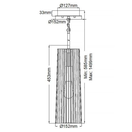 Quintiesse - Lustre sur tige LINARA 1xE27/60W/230V Ø 15,2 cm noir/doré