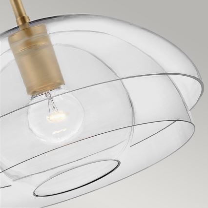 Quintiesse - Pendelleuchte mit Stange LOTUS 1xE27/60W/230V Ø 40,7 cm goldfarben