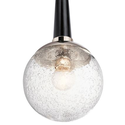 Quintiesse - Pendelleuchte MARILYN an Stange 1xE27/60W/230V Ø 19,5 cm glänzender Chrom/Schwarz