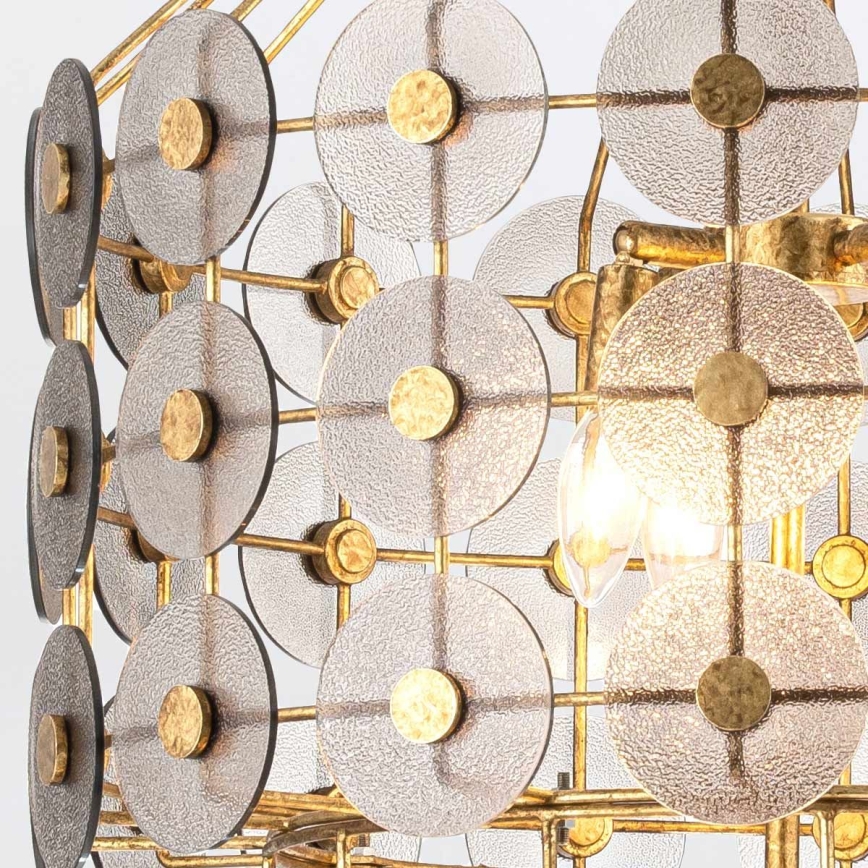 Quintiesse - Lustre à chaîne MERIDIAN 9xE14/40W/230V Ø 57,2 cm doré