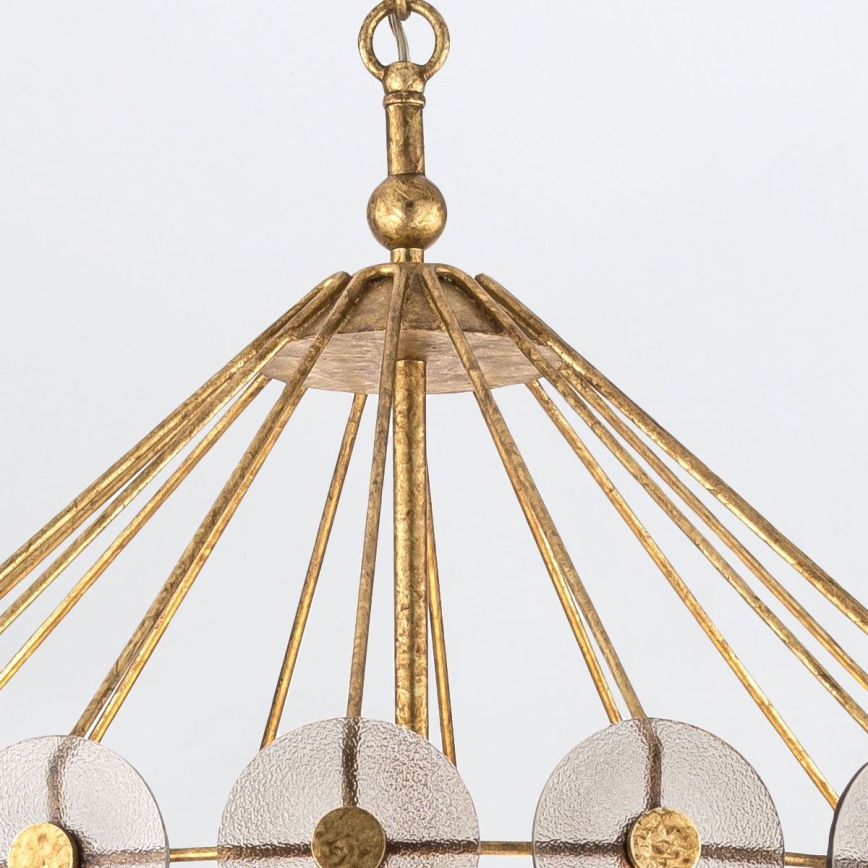 Quintiesse - Lustre à chaîne MERIDIAN 9xE14/40W/230V Ø 57,2 cm doré