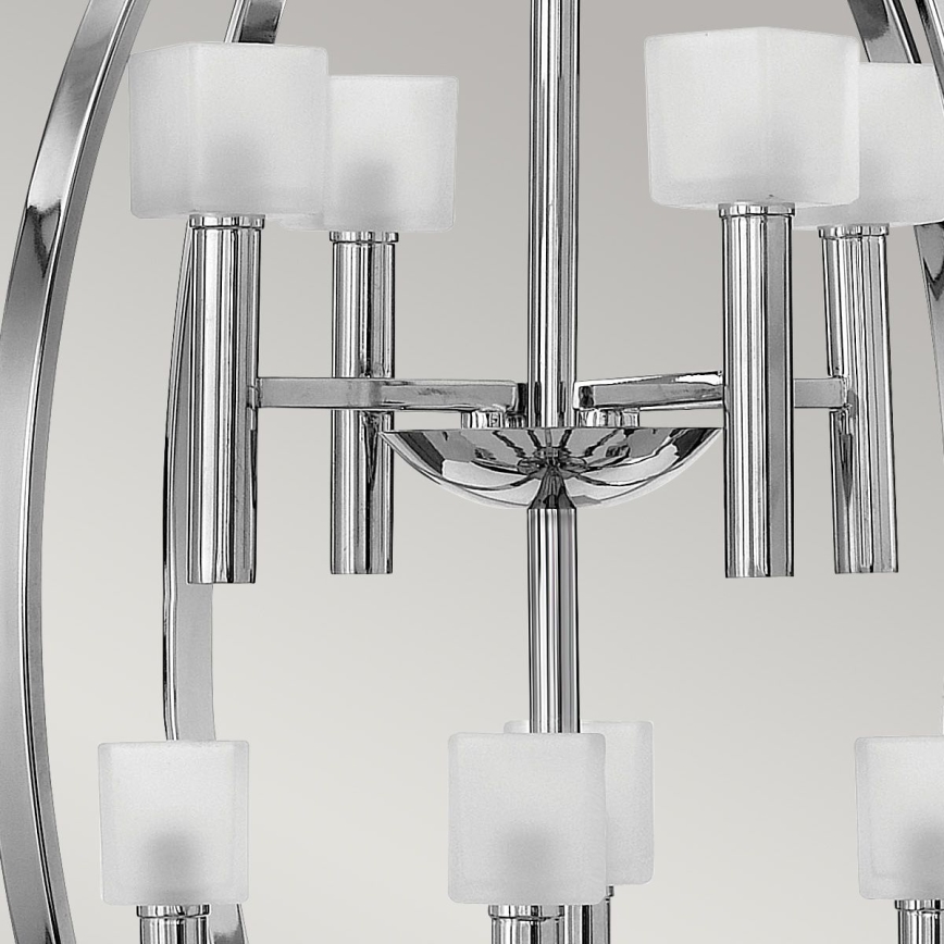 Quintiesse - Lampadario LED a sospensione MONDO 8xG9/3W/230V Ø 71,3 cm cromo lucido