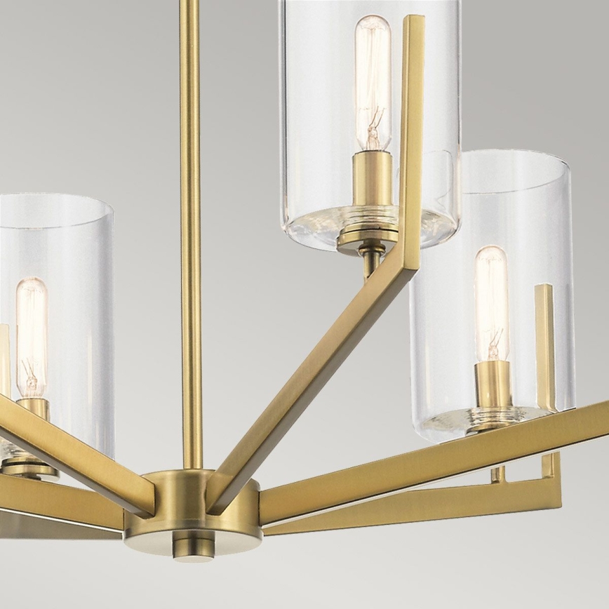 Quintiesse - Suspension sur tige NYE 6xE14/40W/230V Ø 71,1 cm dorée