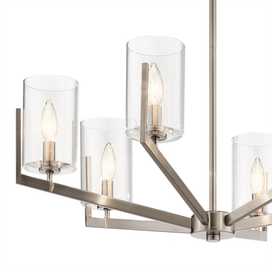 Quintiesse - Suspension sur tige NYE 6xE14/40W/230V Ø 71,1 cm chrome mat