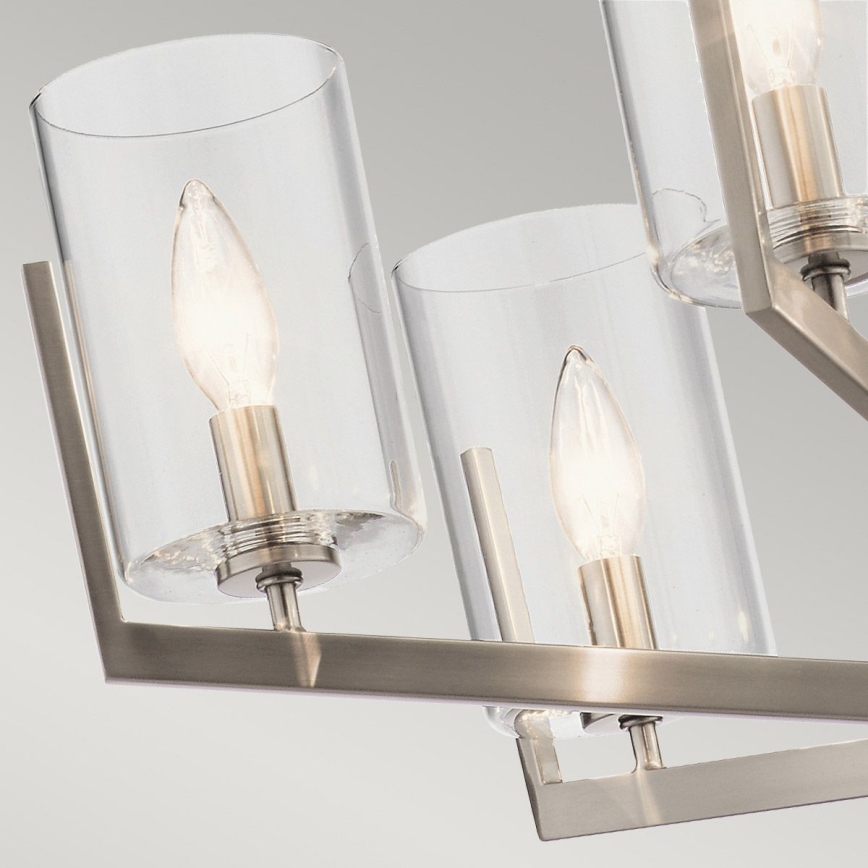 Quintiesse - Suspension sur tige NYE 6xE14/40W/230V Ø 71,1 cm chrome mat