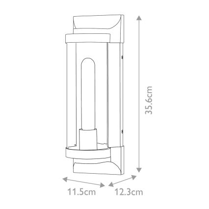 Quintiesse - Applique da esterno PEARSON M 1xE27/60W/230V IP44 bronzo