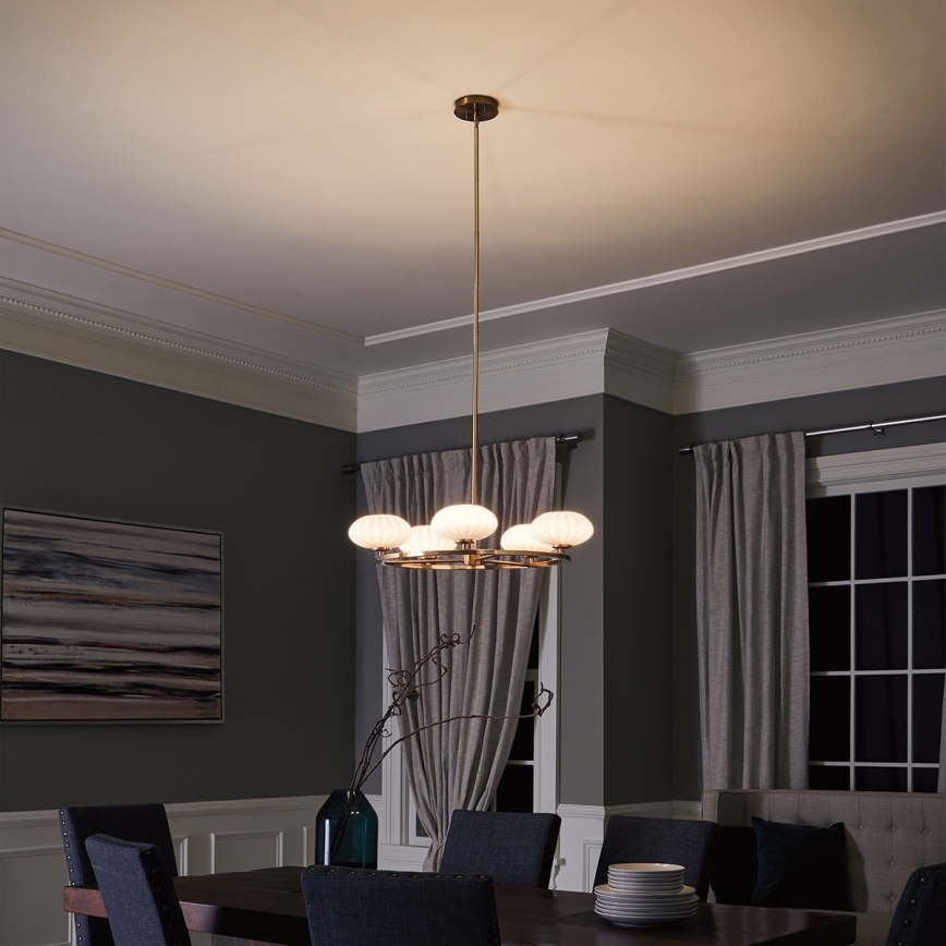 Quintiesse - LED Bad-Deckenleuchte an Stange PIM 5xG9/3W/230V, Ø 71,1 cm, IP44, goldfarben