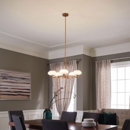 Quintiesse - Lustre LED à tige pour salle de bains PIM 5xG9/3W/230V Ø 71,1 cm IP44 doré