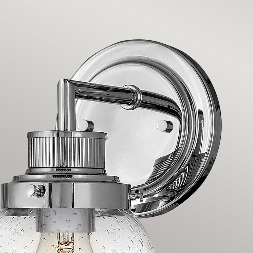 Quintiesse - Badezimmer-Wandleuchte POPPY 1xE27/60W/230V IP44 glänzender Chrom