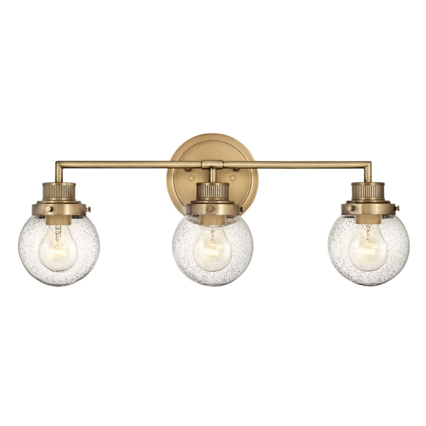 Quintiesse - Badezimmer-Wandleuchte POPPY 3xE27/60W/230V IP44 goldfarben