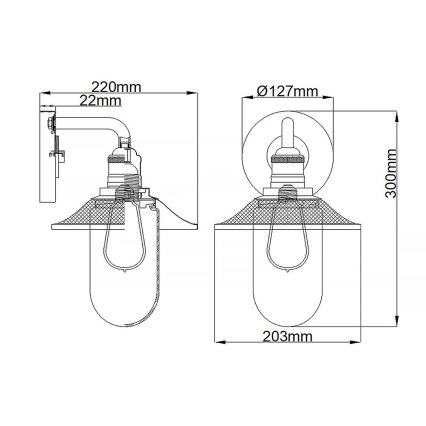 Quintiesse - Applique da bagno RIGBY 1xE27/40W/230V IP44 bronzo