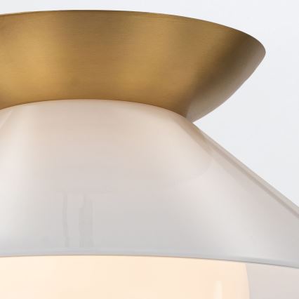Quintiesse - Plafoniera SAUCER 1xE27/40W/230V diam. 36,6 cm dorata