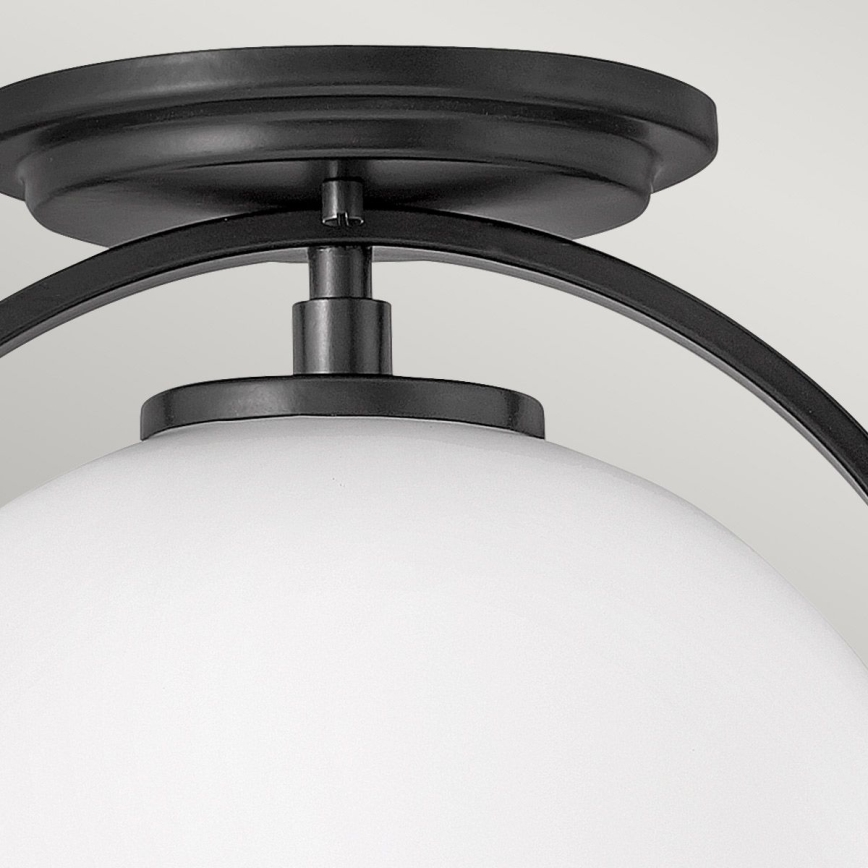 Quintiesse - Plafoniera SOMERSET 1xE27/60W/230V Ø 28,2 cm nero