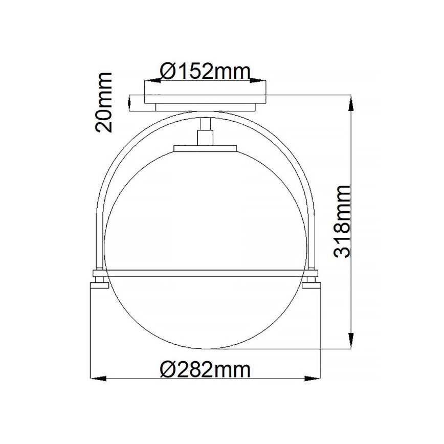Quintiesse - Plafoniera SOMERSET 1xE27/60W/230V Ø 28,2 cm nero
