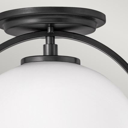 Quintiesse - Plafonnier SOMERSET 1xE27/60W/230V Ø 28,2 cm noir