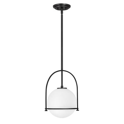 Quintiesse - Pendelleuchte an Stange SOMERSET 1xE27/60W/230V Ø 28,9 cm, schwarz