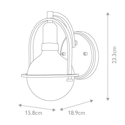 Quintiesse - Applique murale SOMERSET 1xE27/60W/230V dorée