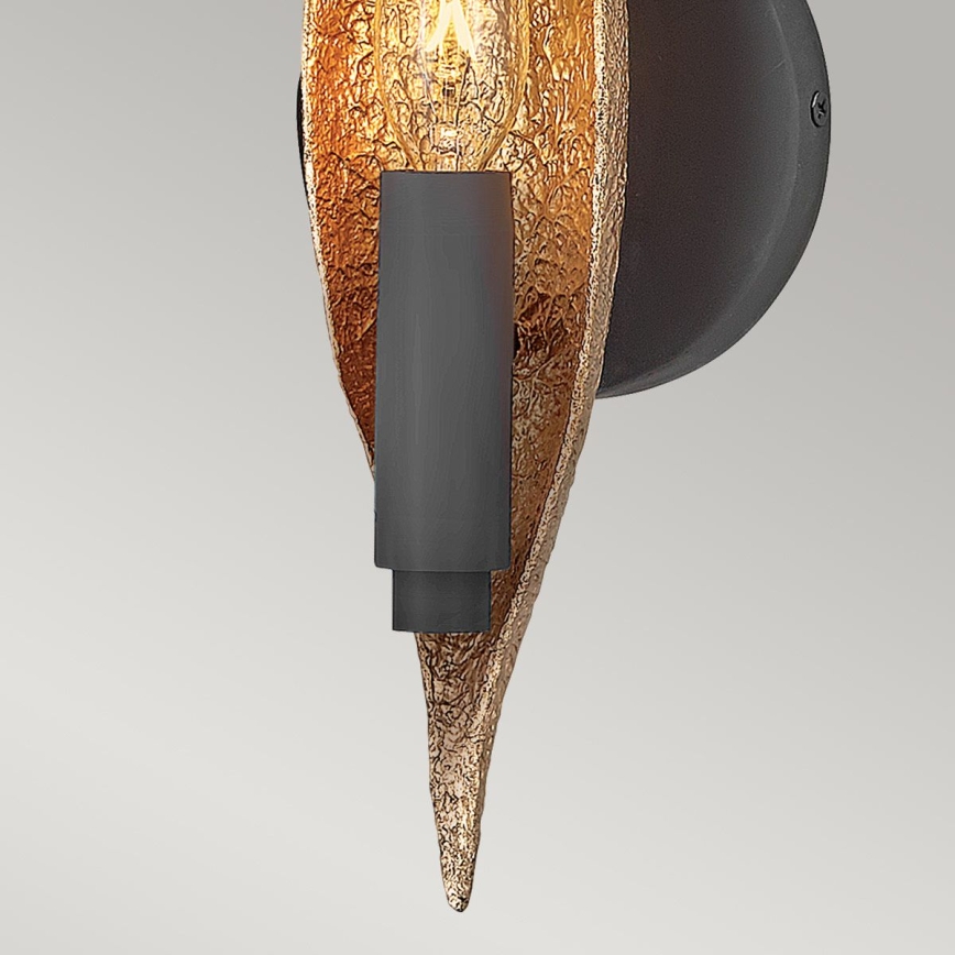 Quintiesse - Lampada da parete WILLOW 1xE14/40W/230V oro/nero