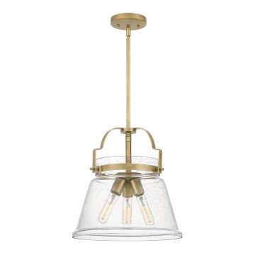 Quintiesse - Suspension sur tige WIMBERLEY 3xE27/60W/230V Ø 35,6 cm, finition dorée