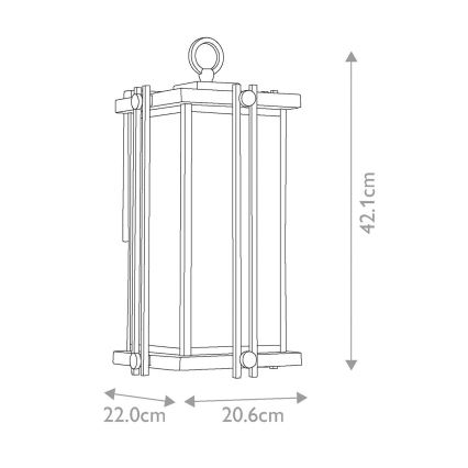 Quoizel - Applique da esterno GOLDENROD 1xE27/100W/230V IP44 nero/oro