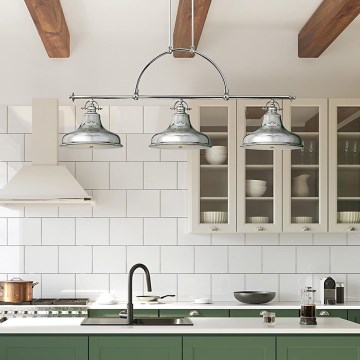 Quoizel - Hängeleuchte an Kette EMERY 3xE27/100W/230V glänzendes Chrom