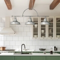 Quoizel - Lampadario a sospensione con catena EMERY 3xE27/100W/230V cromo lucido
