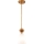Quoizel - Lampadario a sospensione con supporto rigido STARING 1xE27/40W/230V diametro 18,4 cm oro/patina/bianco
