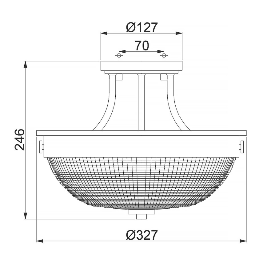 Quoizel - Lustre monté en surface MANTLE 2xE27/60W/230V laiton