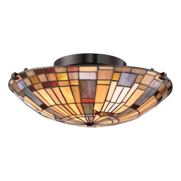 Quoizel - Plafoniera INGLENOOK 2xE27/60W/230V diametro 40,7 cm