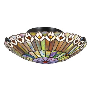 Quoizel - Plafonnier Tiffany WATKINS 2xE27/60W/230V, Ø 42 cm
