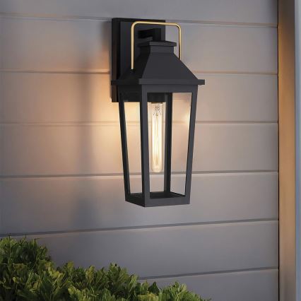 Quoizel - Outdoor-Wandleuchte BUCKLEY 1xE27/40W/230V IP44 schwarz